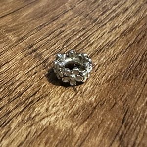 White Daisy Flower Spacer Charm